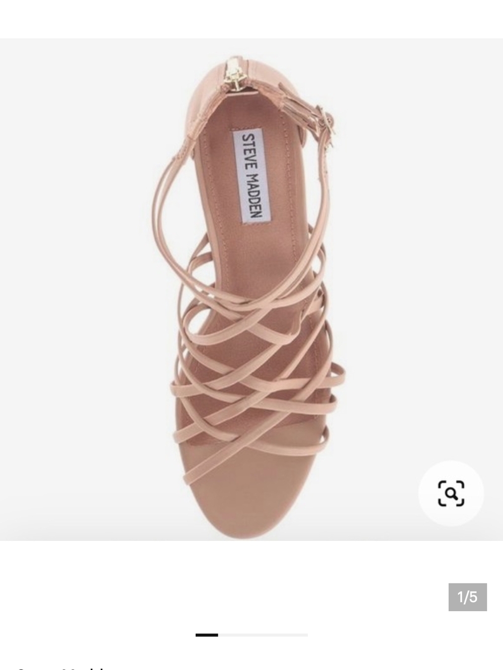 Steve Madden Womens Nude Strappy Heels